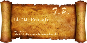 Tóth Pentele névjegykártya
